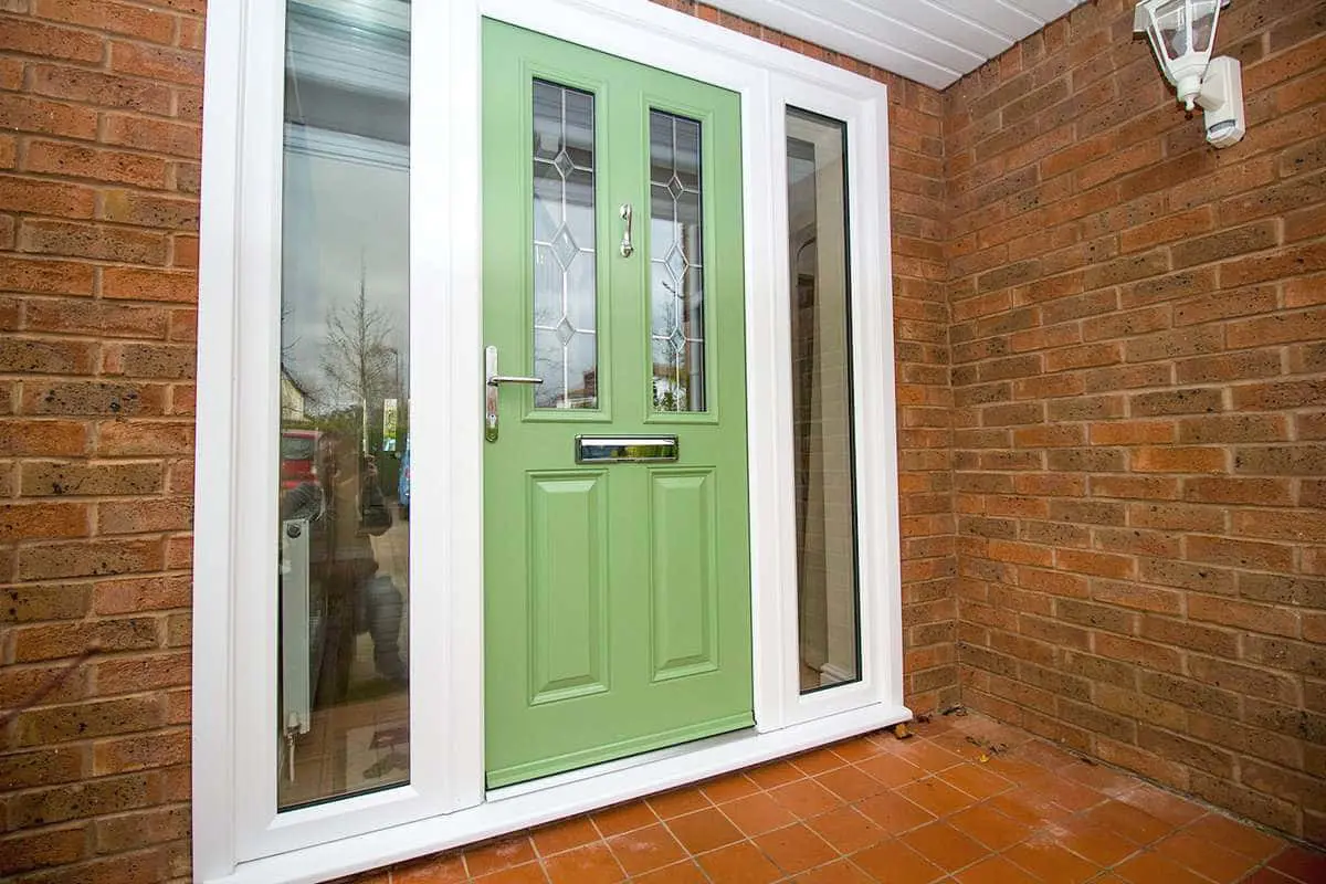 Side profile of composite door highlighting detail.