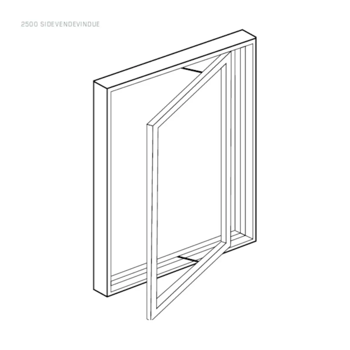 Rationel Side Swing window drawing