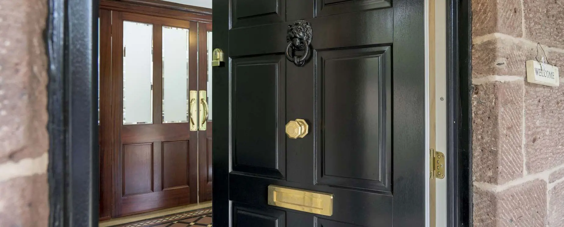 Black Traditional Timber Entrance Door, Wirral