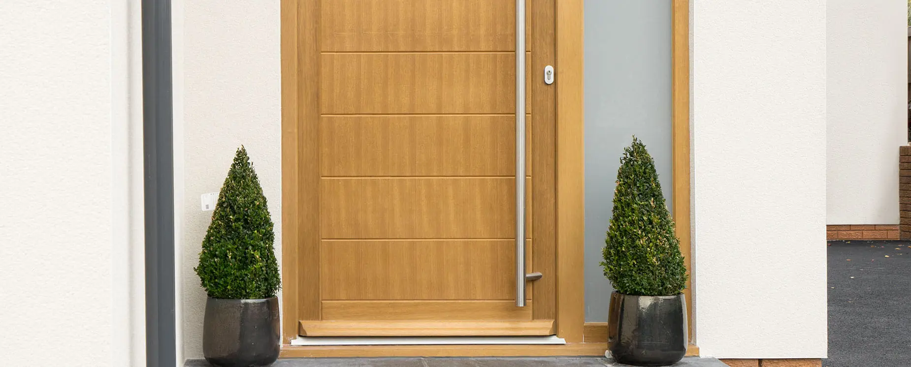 Modern oak timber Door Wirral