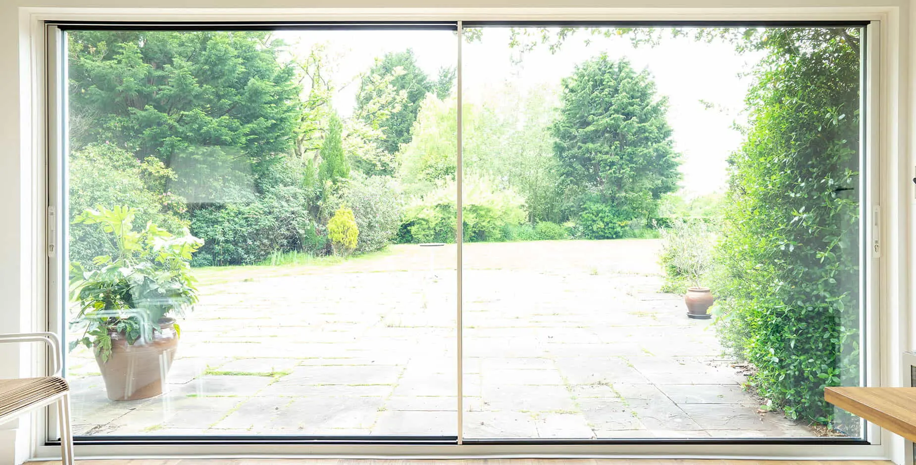 Knight Line ALuminium sliding door in White, Cheshire