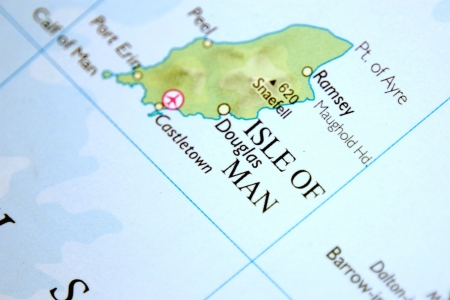 Flat map of Isle Of Man