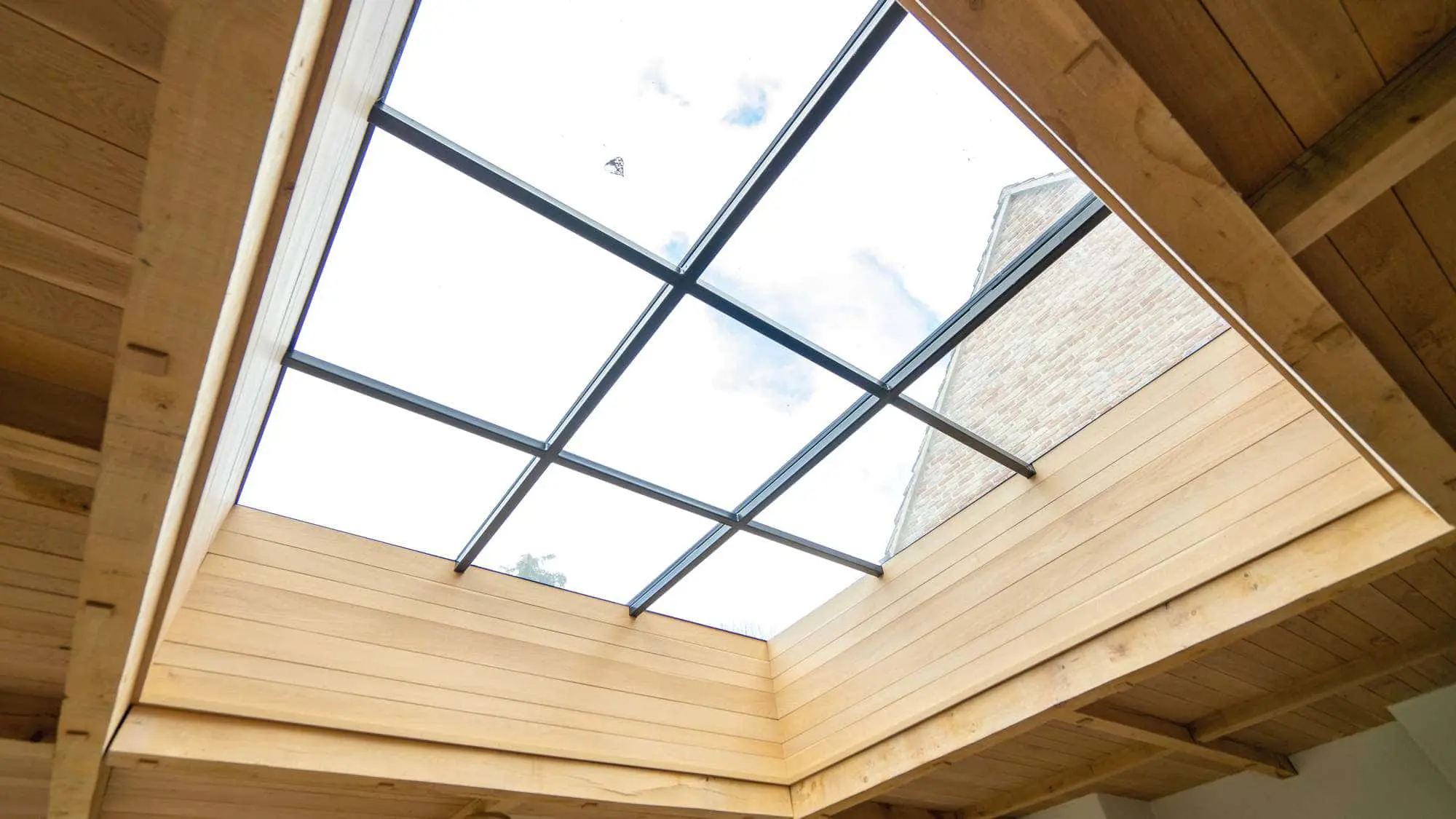 Roof light with glazing bars.